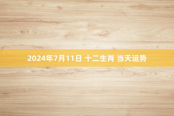 2024年7月11日 十二生肖 当天运势